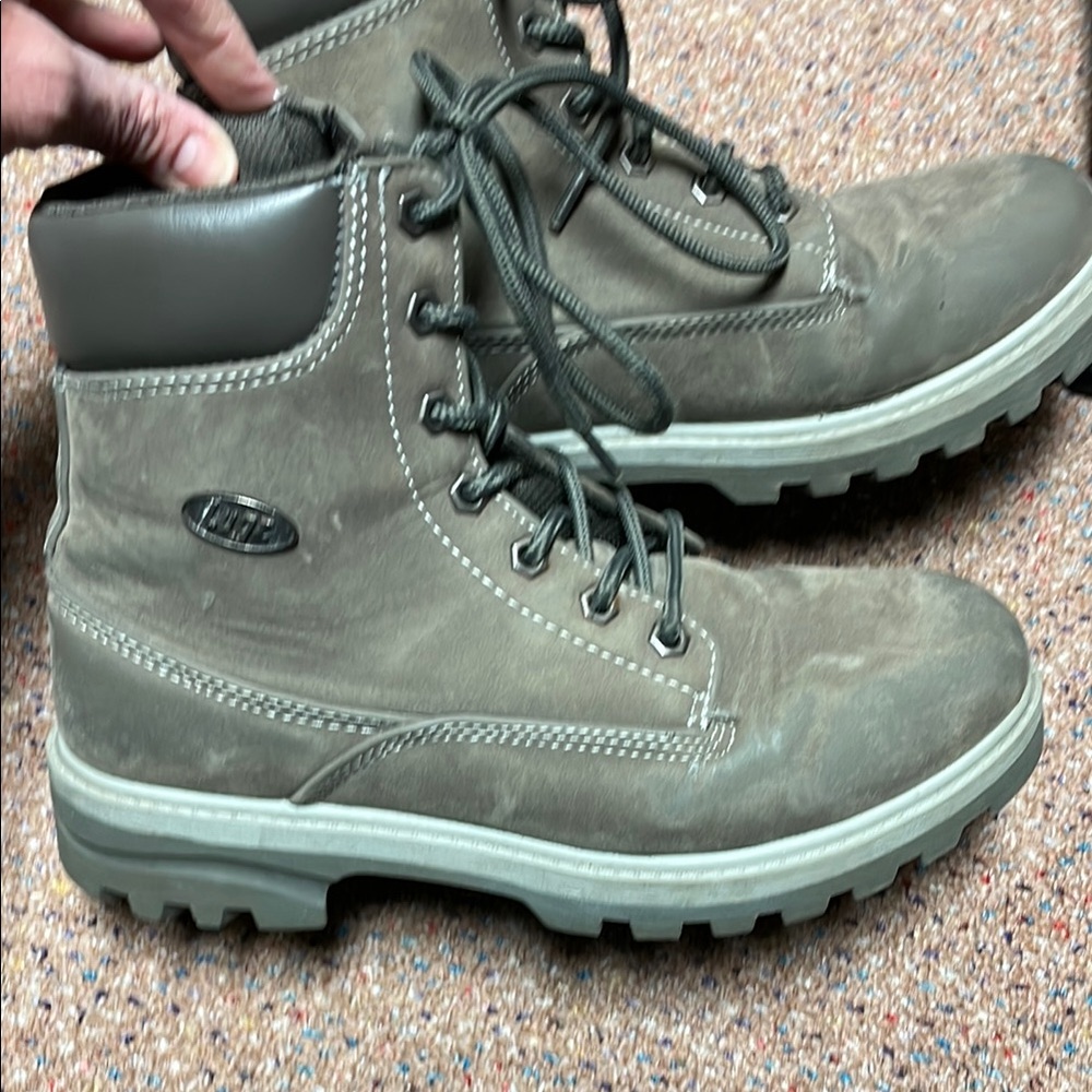 Women’s Grey Lace-Up Outdoor Boots